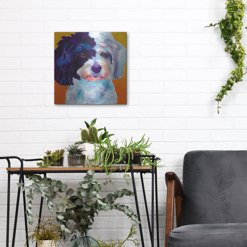 «Teddy Bear Dog» par Dawg Painter, H 12 po x l 12 po