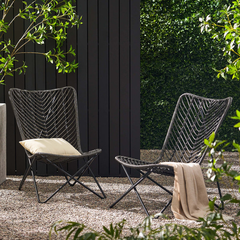 Chaise de patio Trudell, Gris
