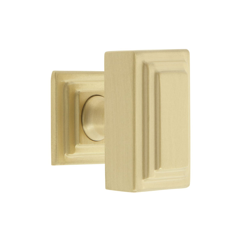 Poignée rectangulaire surdimensionnée Carr 1 3/4 po, Laiton satiné