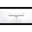 Chelles 90 cm Extendable Rectangular Glass Top Dining Table-17741552