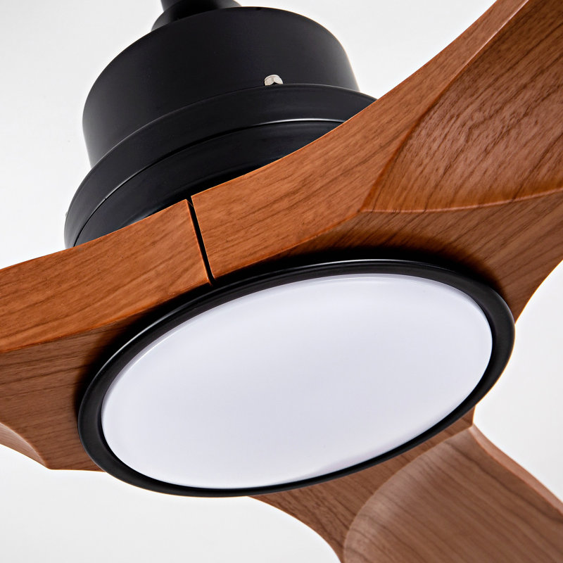 Modern Ceiling Fan With Light 3 ABS  Blades Remote Control Reversible DC Motor With Dimmable LED