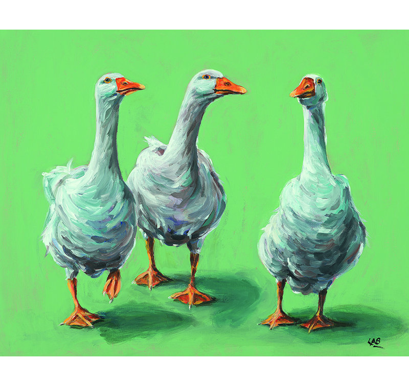 Gossip Girls - Wrapped Canvas Print, 40cm H x 50cm W x 3.08cm D, Wrapped Canvas