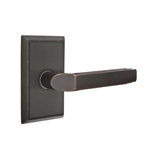 Milano Flat Privacy (Bed & Bath) Door Lever with Rectangle Rosette