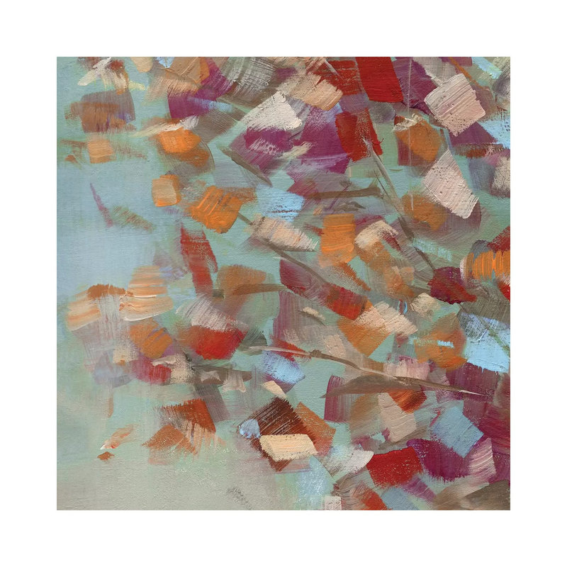 Confetti Party II by Sally Swatland - Painting, Wrapped Canvas, No Matte, 12" H x 12" W x 0.75" D