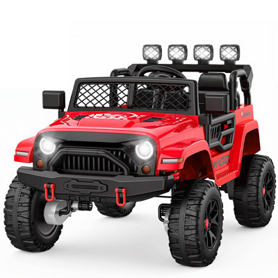 24V Jeep 4WD Ride-On Car w/Remote Control, 3 Speeds, Bluetooth & Music, for Kids 3-8