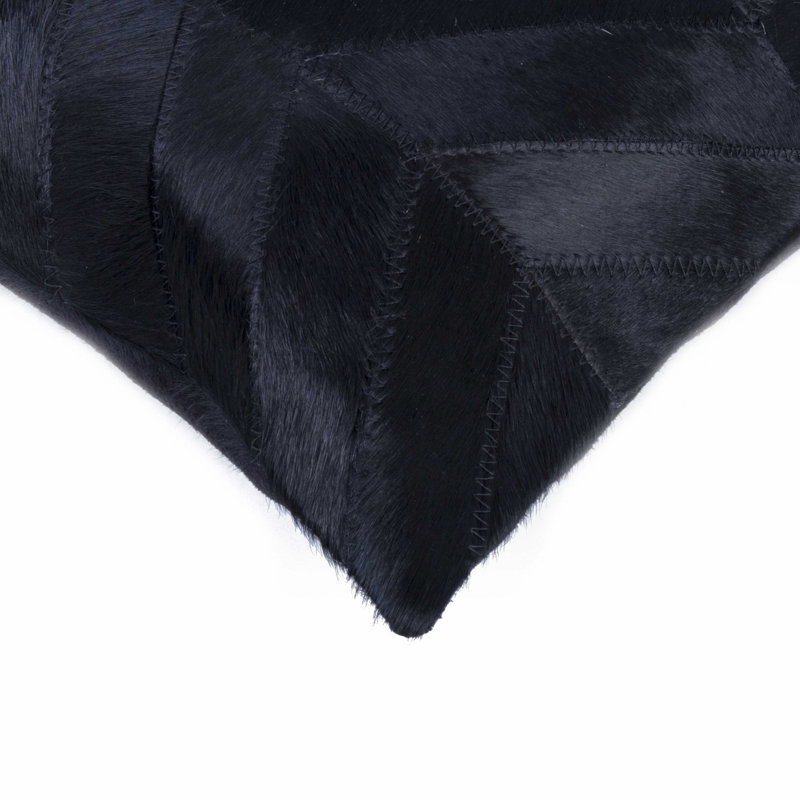 12" x 20" Chevron Cowhide Throw Pillow, Black Natural Chevron