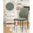 Modern Metal Frame Side Chair Upholstered Dining Chairs (Green)-1773549175
