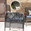 4 pieds de patio pour conversation avec table en verre trempé et coussins amovibles Mobilier moderne: table-121070502