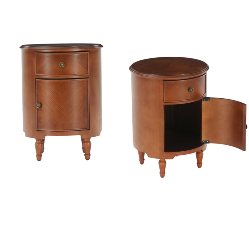Ensemble de 2 tables de bout en bois massif assemblées de 17,71 po