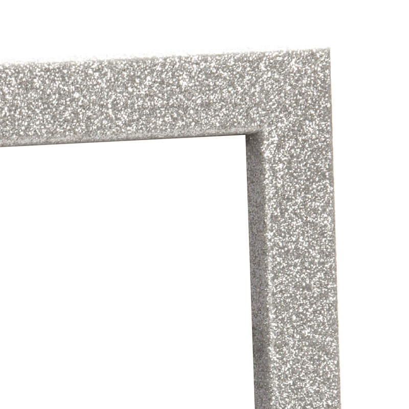 Diamond Dust Glitter Table Top Frame, Silver, 5" x 7"