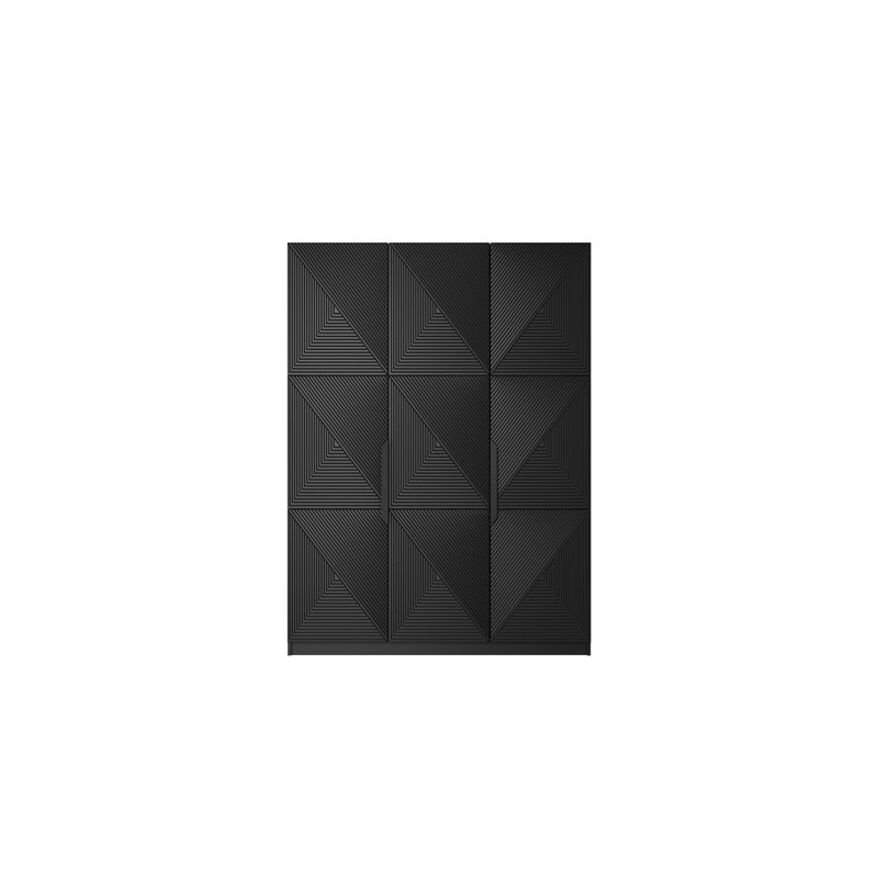 Mykila Wardrobe 150 3d, Black Matt