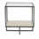Harlow Glass Top Cross Legs End Table with Storage