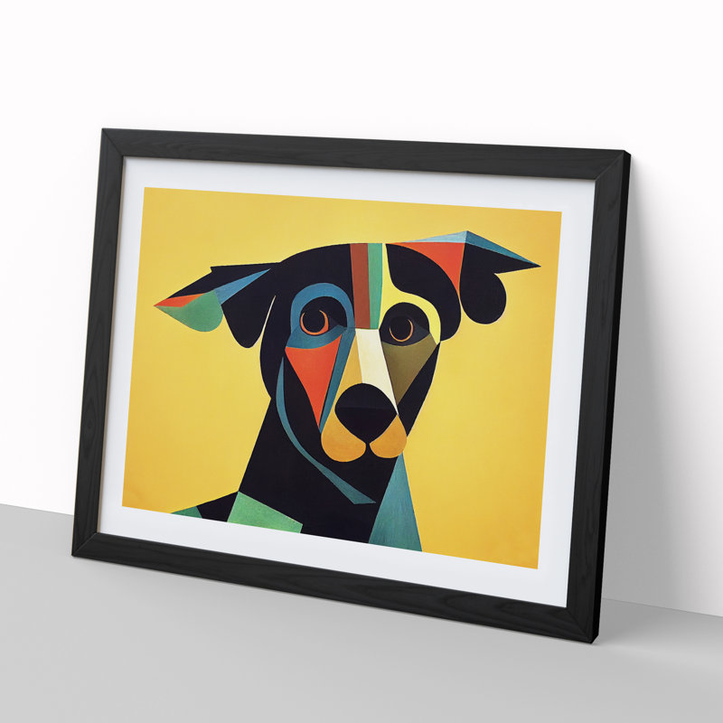 Abstract Dog Portrait Vol.3 - Framed Print, Black, 34cm H x 46cm W x 2cm D