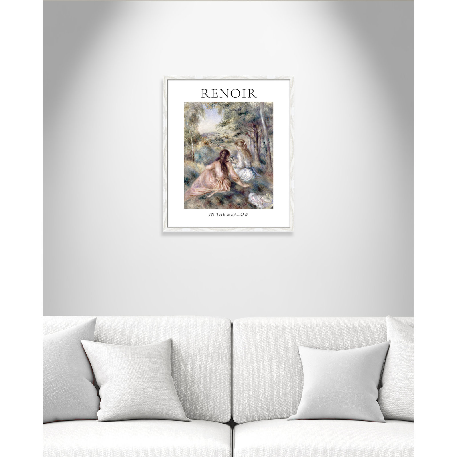 Old Masters Collection "In the Meadow" Print, White Single Picture Frame, No, 25.5" H x 21.5" W x 0.75" D