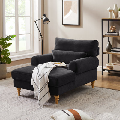 Chaise longue rembourrée avec dossier réglable Davene