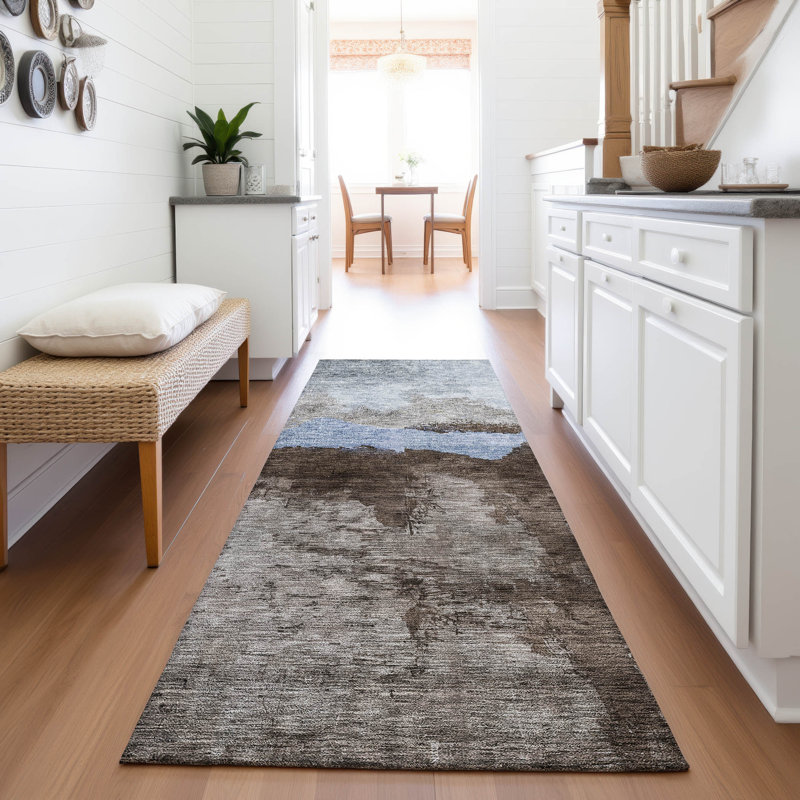 Premium Machine Washable Natoma AMF1069 Modern Rug, Runner 2'3" x 7'6"
