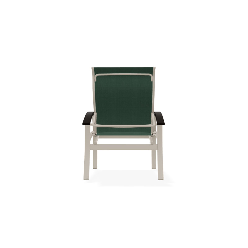 Chaise de patio Askar, Vert forêt 22D Sunbrella® vert, Noir, Désert texturé
