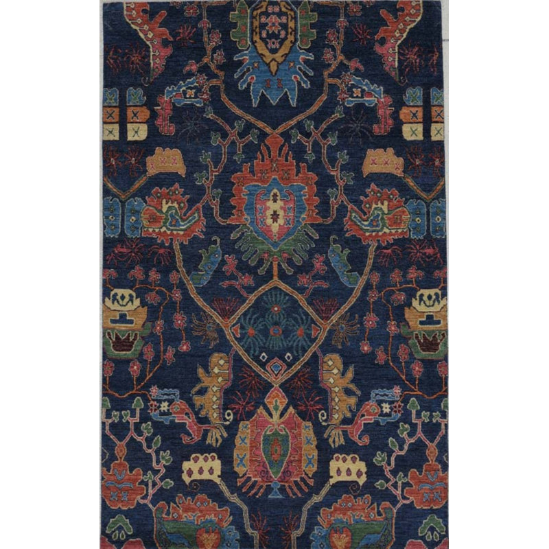 Transitional One-of-a-Kind Rectangle 5'10" X 9'4" Hand Knotted Area Rug