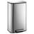 Stainless Steel Garbage Can With Lid, Step-On Pedal And Inner Bucket, Rectangular Trash Can For Kitchen-100762510