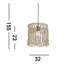 Toupin 1 - Light Black Novelty Pendant