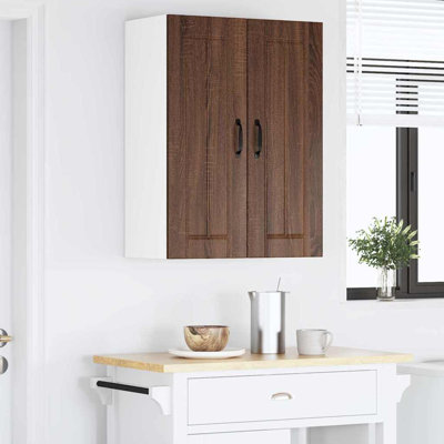 Vidaxl Kitchen Cabinet With Shelf 2 Pcs Concrete Grey 30 X 31 X 80 Cm