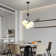 3 - Light Modern Dimmable Globe Keyari With Frosted White Glass Shade