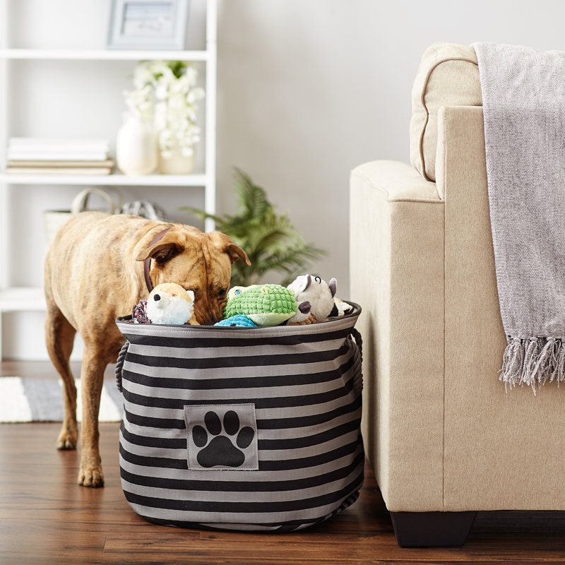 Bac en tissu pour animaux de compagnie, Noir, H 15 po x l 18 po x P 18 po