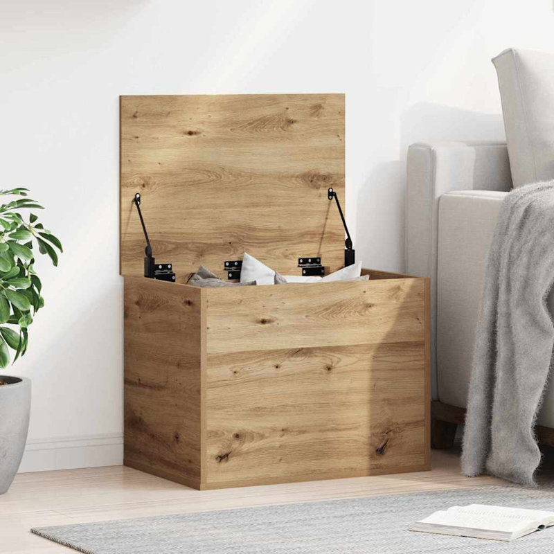 Storage Chest Home Organiser Cabinet Trunk Container Engineered Wood, Artisan Oak