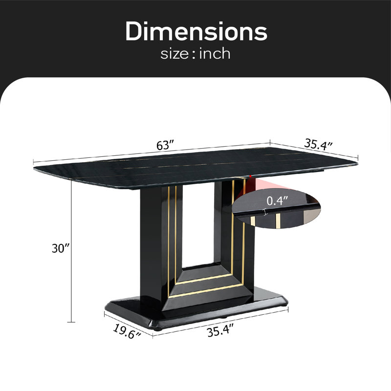 Riddoch Dining Table, Black