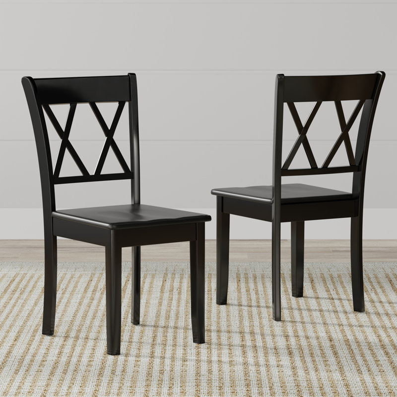 Turpin 17.52'' H Solid Wood Side Chair, Black