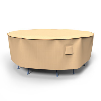 Housse pour ensemble de table et chaises de patio rondes Ivan
