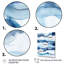 «Abstract Classic Blue Waves I» sur toile-415213096-415213095