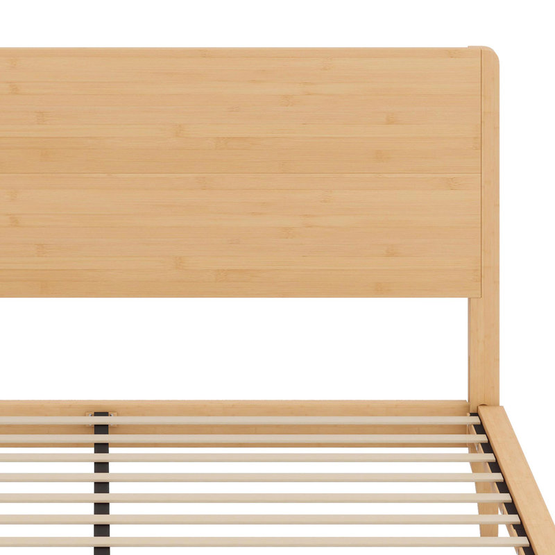 Lit plateforme Bamboo Wood, Naturel