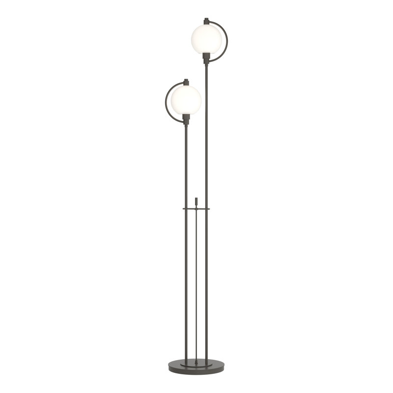 Pluto 68.1" Novelty Floor Lamp, Opal, Dark Smoke