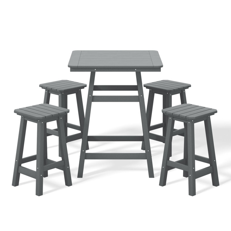 Laguna 5-Piece Square Counter Set, Gray