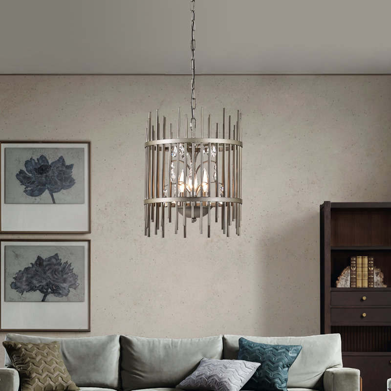 Connor 3 - Light Dimmable Drum Chandelier