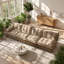 Canapé d'angle modulaire 4 places en chenille, assise profonde, UI Furniture, 138,5 po L x 33,8 po P x 35,4 po H