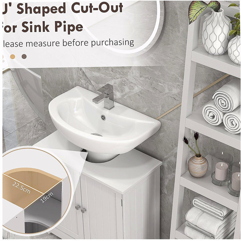 Meuble-lavabo sur pied 24 po - Blanc