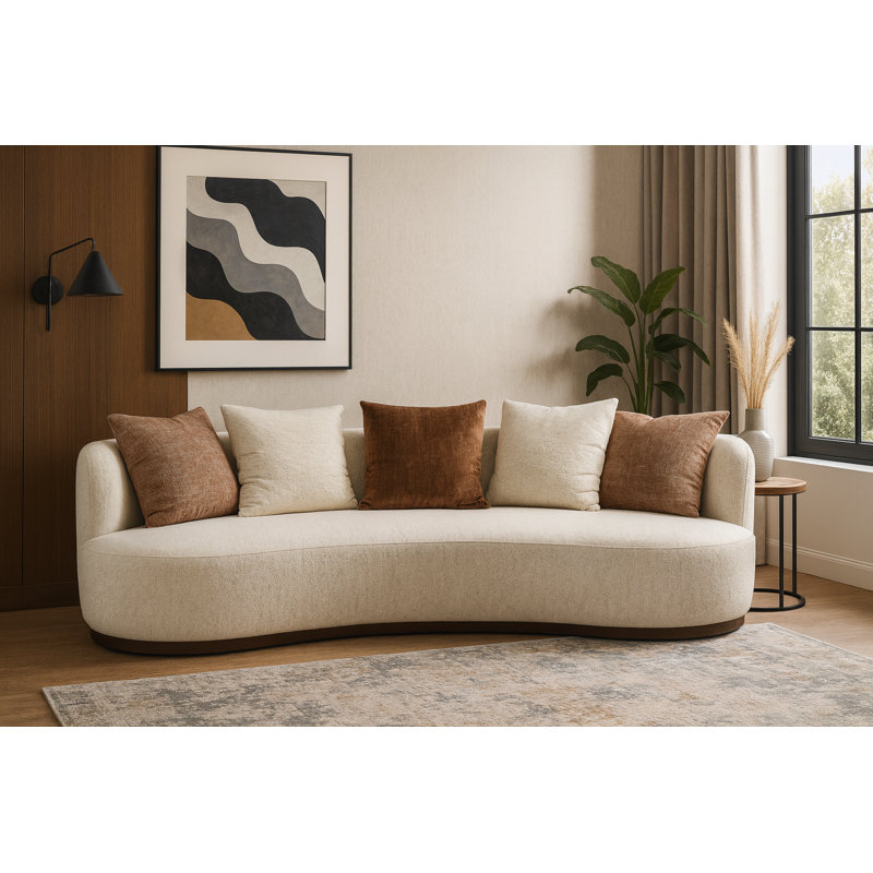 Mallorca Modern Curved Upholstered Sofa