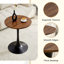 Table ronde ronde, table tulipe circulaire avec plateau de table épaissi et piédestal en métal, table bistro moderne Mid-Century-1187251501