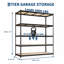 Étagère de garage robuste à 5 niveaux réglable en métal, support de rangement industriel pour garage/sous-sol, 152 x 61 x 183 cm (L x l x H)