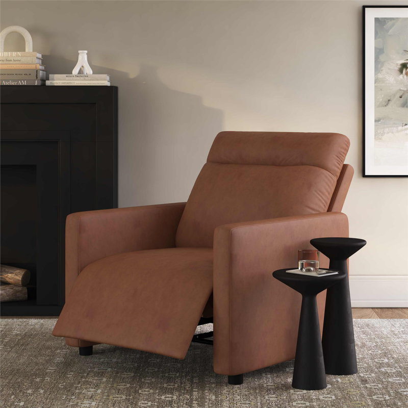 Fauteuil inclinable électrique Jaxon, similicuir cacao, Marron clair