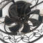 46cm Farmhouse Caged Ceiling Fan with Light Kit and Remote-728302158