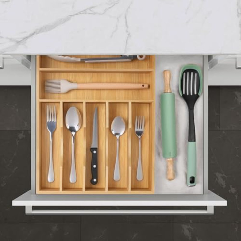 Range-ustensiles de cuisine en bambou Kitchen Kitchen, Brun