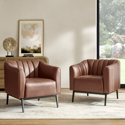Fauteuil en similicuir de 27,5 po Yeilyn