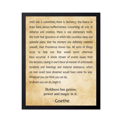 Boldness Has Genius