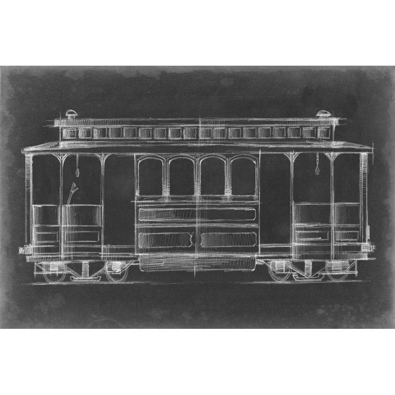 Vintage Streetcar III - Wrapped Canvas Art Prints, 30cm H x 46cm W x 3.8cm D