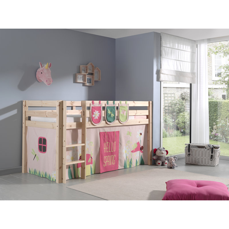 Escalera European Single (90 x 200cm) Mid Sleeper Loft Bed Bed by Vipack, Beige