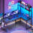 L Shaped Gaming Desk, Reversible 45.3 Small Corner Desk With Power Outlet And Led Lights-53883639