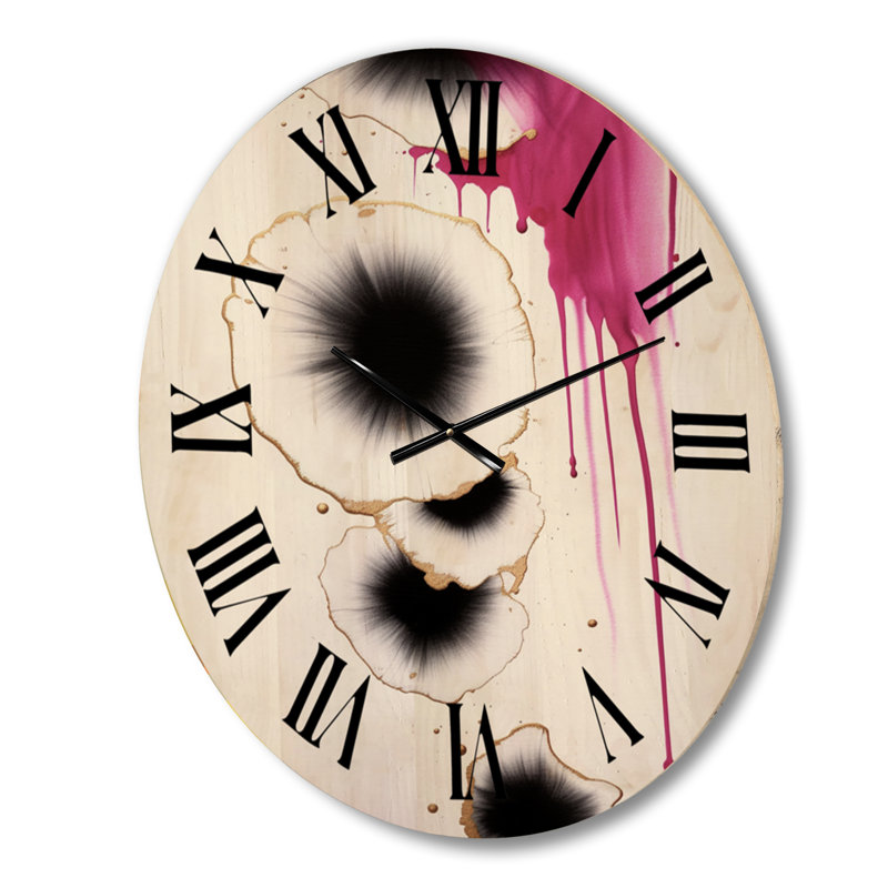 Horloge murale en bois massif Alyeska, Moyenne